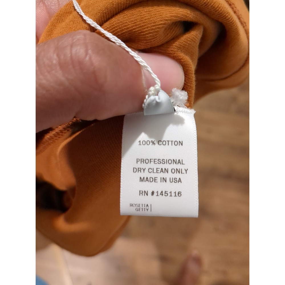 NWT Rosetta Getty Womens Sz M Fitted Wo Long Sleeve 3 Button Collared Polo Shirt - Picture 10 of 14